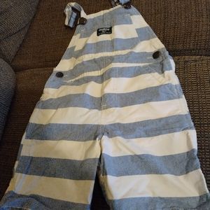 Ish kosh striped short overalls. Size 2t